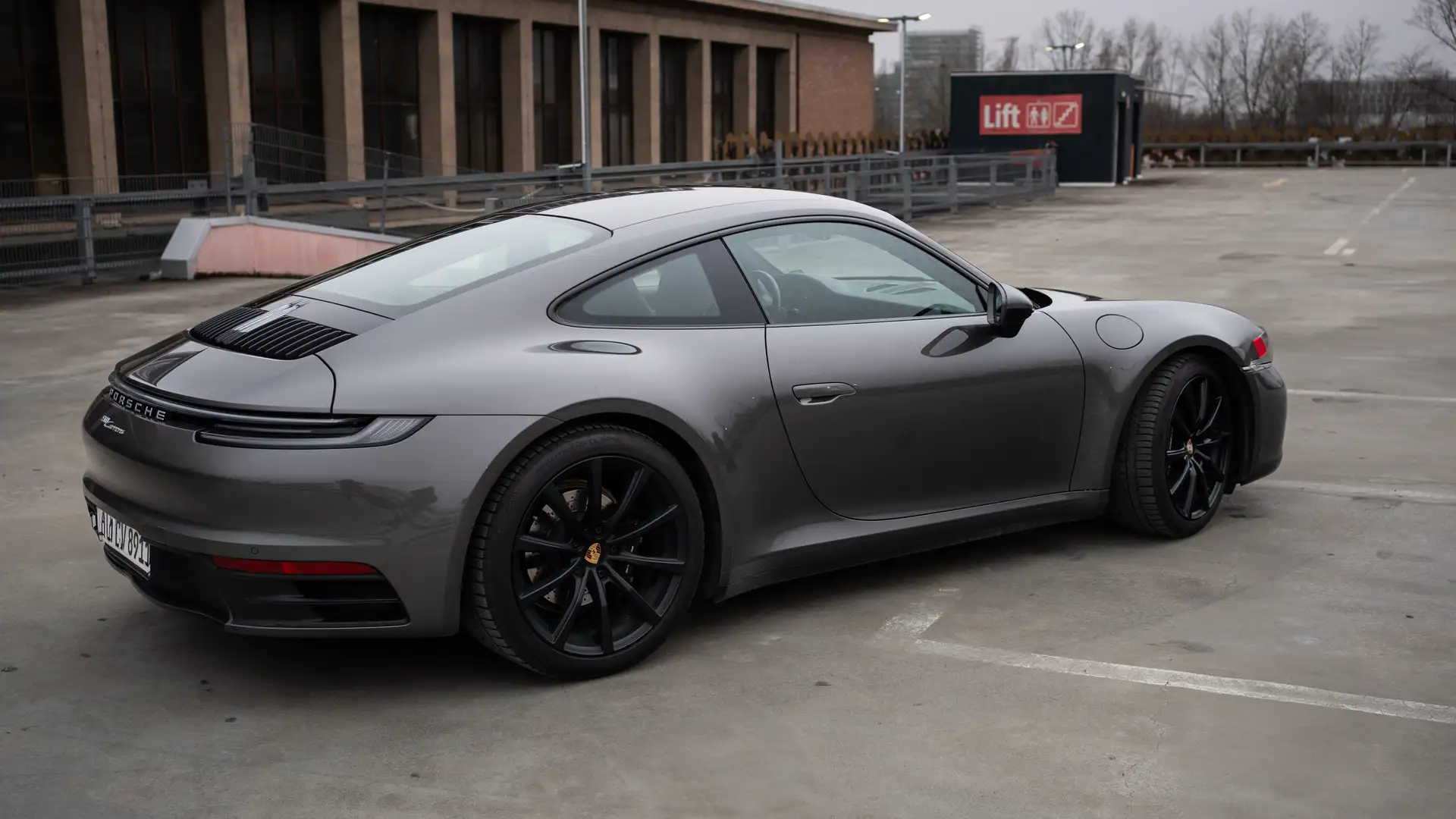 Rear view of our Porsche 911 Carrera Coupe.